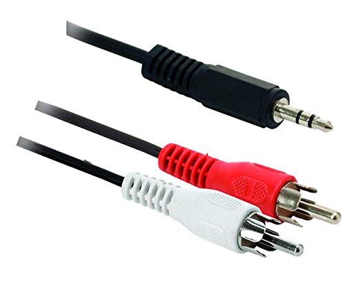 Steren 6in 3.5mm Stereo Plug to 2-RCA Plug Y Audio Cable