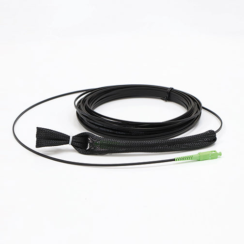 SC/APC-SC/APC Patch Cord 2.0x3.0mm 1core G657B3 LSZH Black 150ft - Fiber Optic Drop Cable  (One end with pulling eye)
