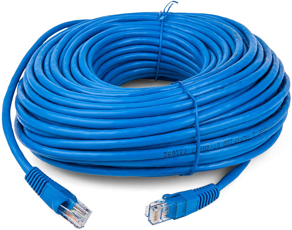 Steren 100ft Cat5e Ethernet Cable Internet, Molded, Snagless, UTP, cULus - Blue