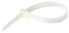 Steren Cable Tie 8in 50lb Nylon Self-Locking Clear 100 Per bag