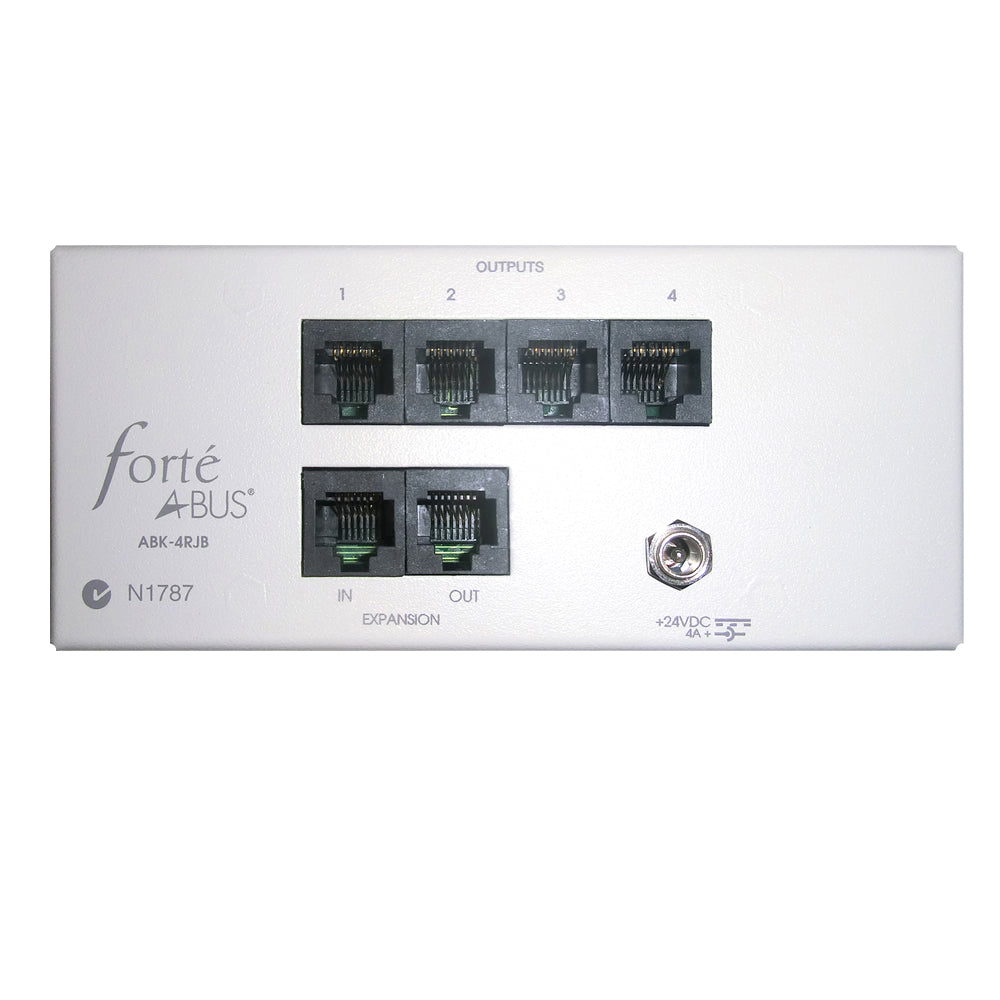 Forte A-Bus Single Source 4 Room Distribution Hub With Power Supply