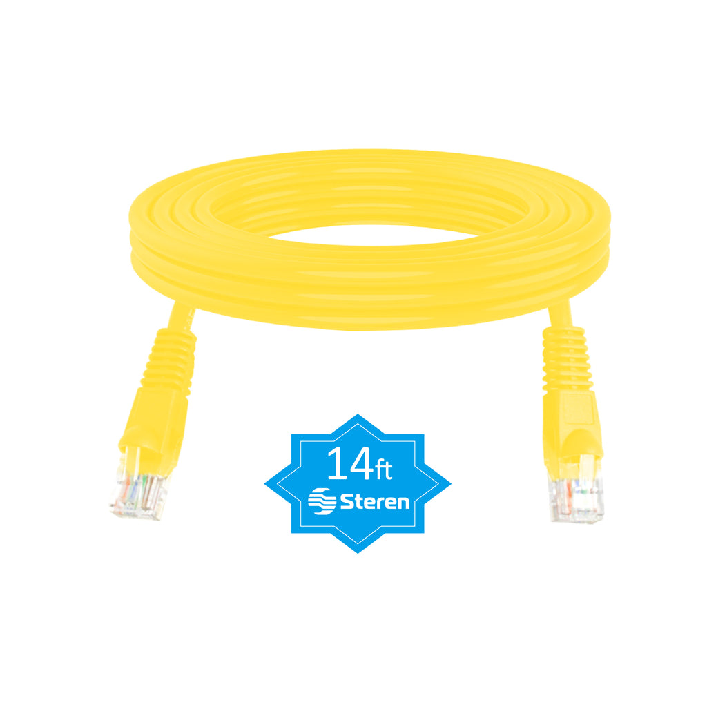 Steren 14ft Cat6 Patch Cord Snagless UTP cULus Molded Yellow