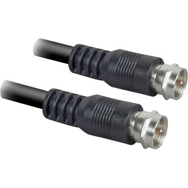 Steren 3-ft. RG-6 cULus Coaxial Cable - "F" Connectors - Black